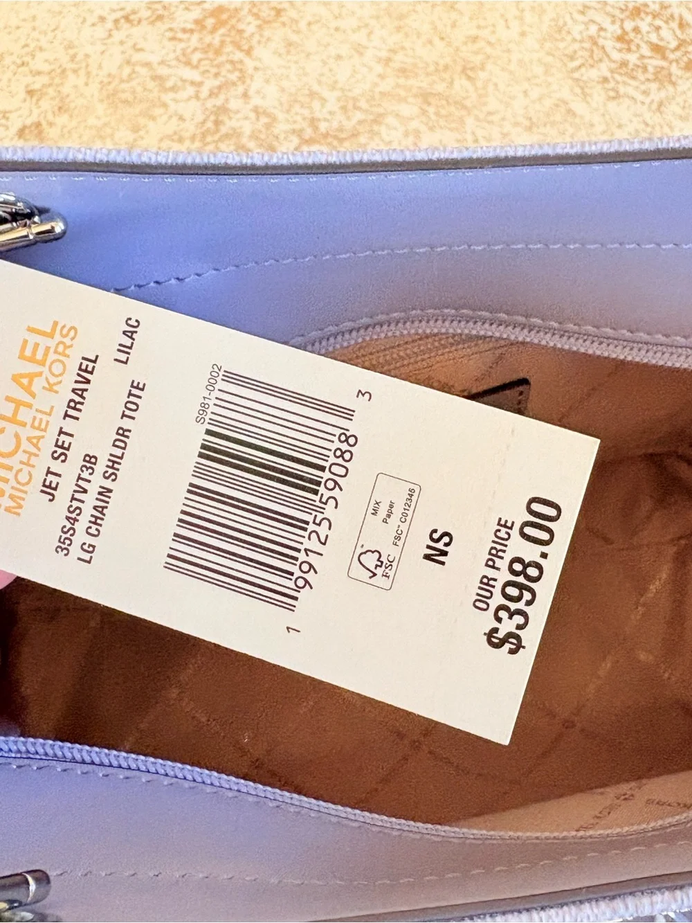Michael Kors Lavender MK Logo Tote with Matching Wallet